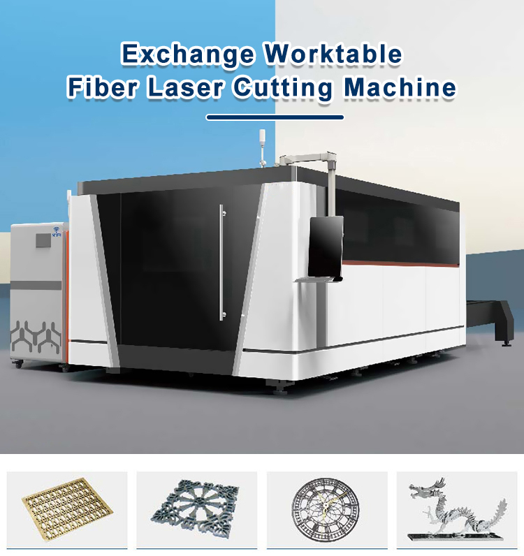 Fully enclosed double table exchange fiber laser cutting machine