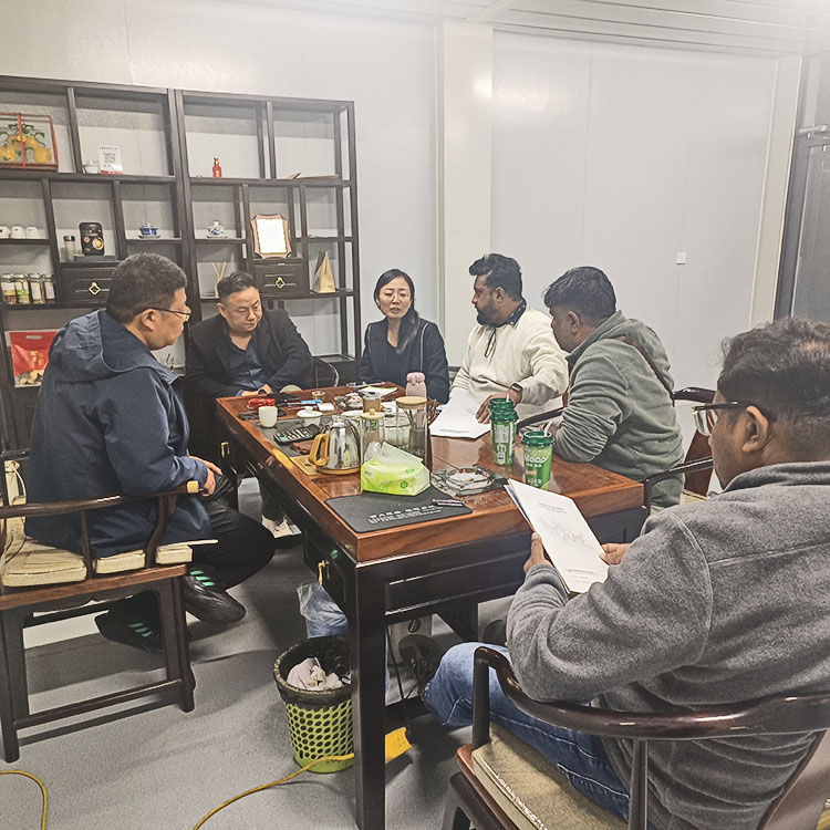 Indian customers came to our factory to inspect metal stainless steel coil processing equipment